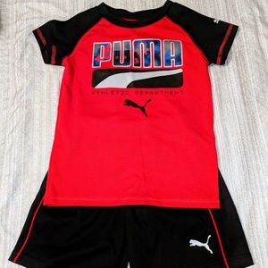 Puma Kids 2-pc Red & Black Set